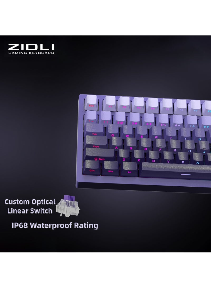 ZIDLI K980 Wired Mechanical Keyboard with Optical Switches | IP68 Waterproof | Full Key Hot-Swap | Side-Engraved Keycaps - Image 4