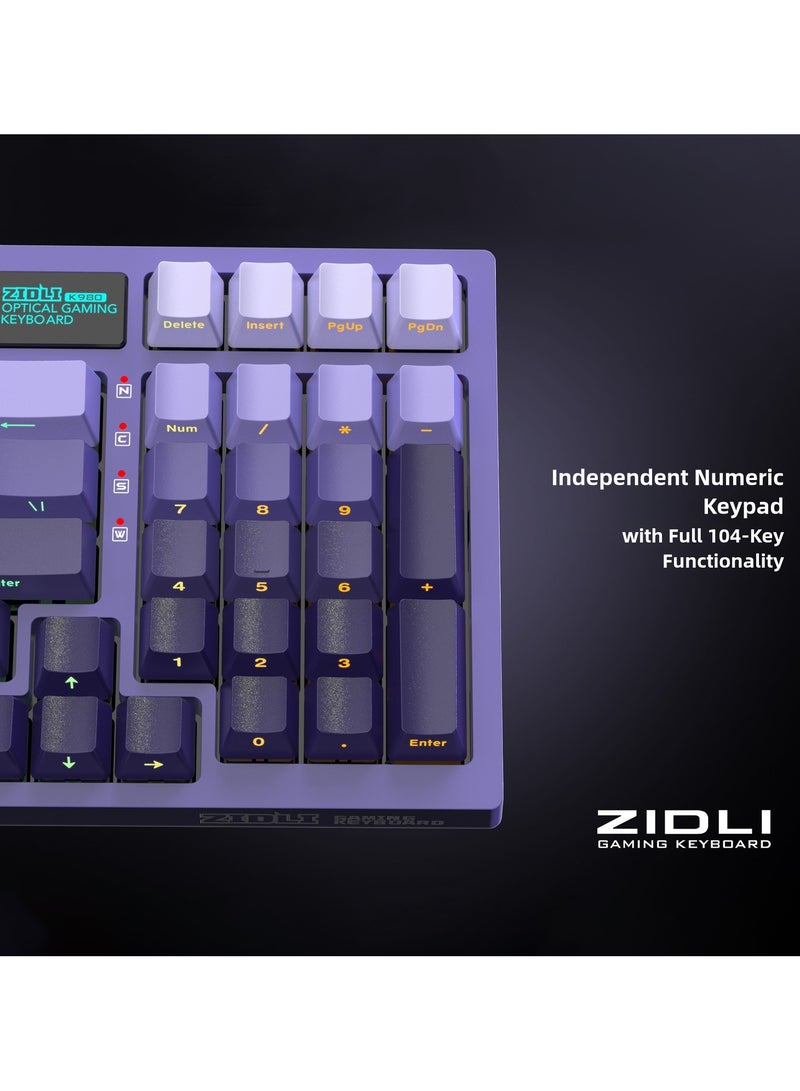 ZIDLI K980 Wired Mechanical Keyboard with Optical Switches | IP68 Waterproof | Full Key Hot-Swap | Side-Engraved Keycaps - Image 3