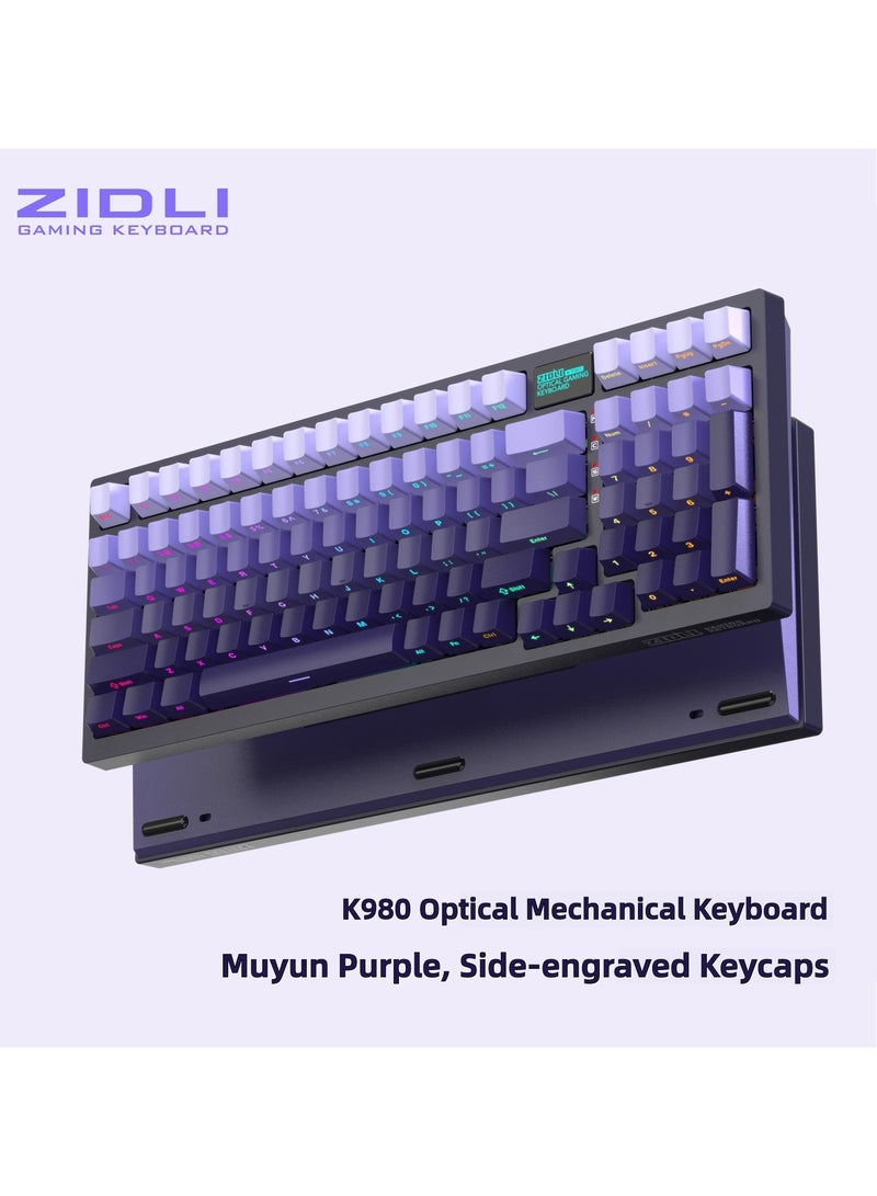 ZIDLI K980 Wired Mechanical Keyboard with Optical Switches | IP68 Waterproof | Full Key Hot-Swap | Side-Engraved Keycaps - Image 2