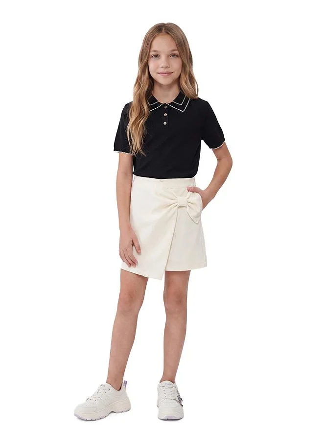 كوتون Bow Detail Skort