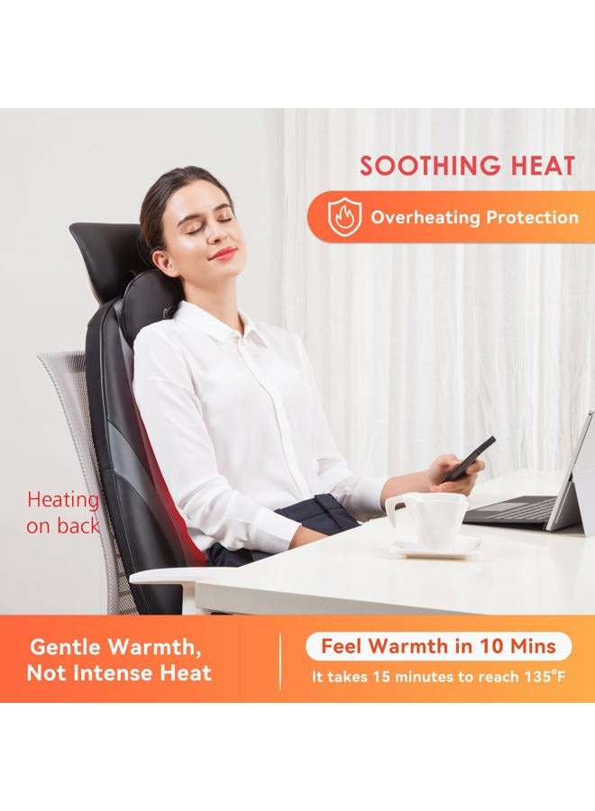 Snailax Shiatsu Massage Cushion with Heat Massage Chair Pad Kneading Back Massager for Home Office Seat use  - Image 3