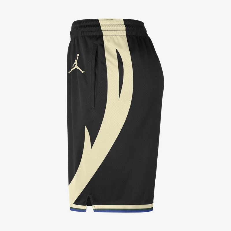 Jordan Black Men's NBA Milwaukee Bucks Statement Edition Dri-FIT Swingman Basketball Shorts for Men | Best Price UAE