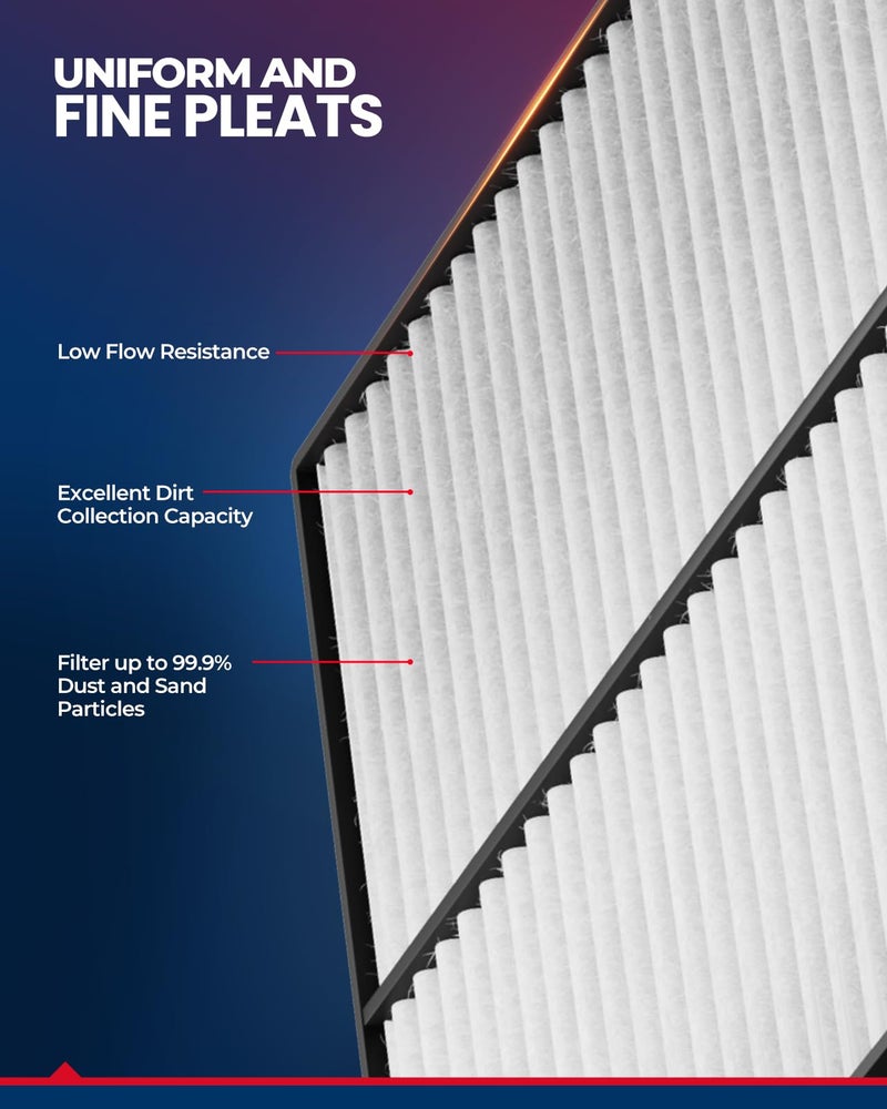 KAX Engine Air Filter, CA8613 Replacement for Lexus GS300 1998 1999 2000 2001 2002 2003 2004 2005, IS300 2001-2005, Advanced Air Filter Media, Increased Acceleration - Image 4
