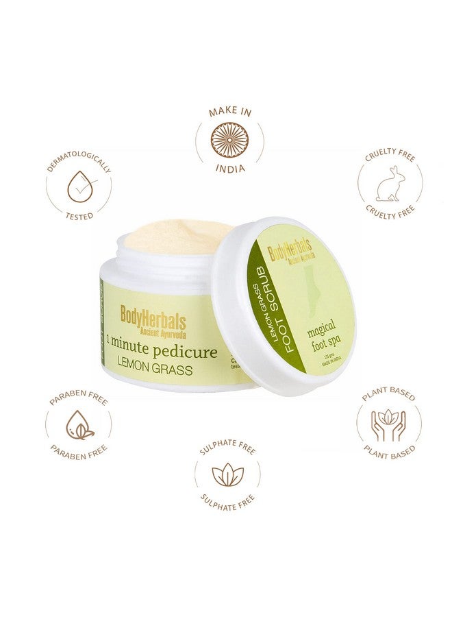 بدي هيربالز مجموعة تقشير القدمين من BodyHerbals: مجموعة مقشر القدمين بعشب الليمون وحجر الخفاف | مجموعة طبيعية مضادة للتصبغ وعلاج الكعب المتشقق وتقشير القدمين وإصلاحهما  - Image 3