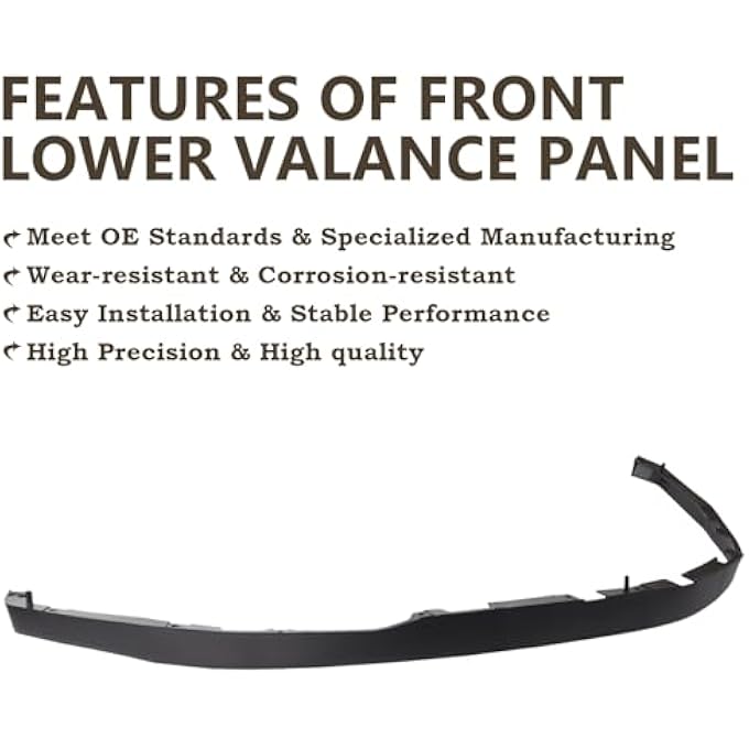 KAMDKI 2.15 inches Front Bumper Lower Valance Panel Deflector Air Dam Fit for 2023 2024 2025 Ford F250 F350 Super Duty Tremor Model Only Matte Black Car Bumper Assembly PC3Z17626CA - Image 2
