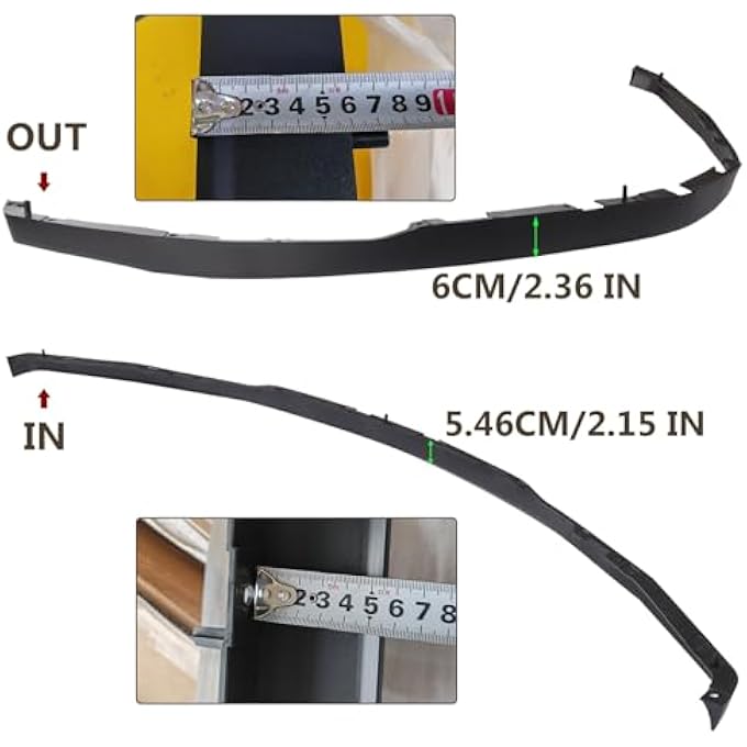 KAMDKI 2.15 inches Front Bumper Lower Valance Panel Deflector Air Dam Fit for 2023 2024 2025 Ford F250 F350 Super Duty Tremor Model Only Matte Black Car Bumper Assembly PC3Z17626CA - Image 3