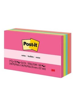 Post It Post-it Sticky Notes 3 in x 5 in Neon Colors 5 pads  - Image 3