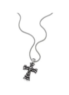 Mens Large Gothic Vintage Skulls Cross Pendant Necklace Of Steel, 30 Inches Wheat Chain - pzsku/ZFE9BD7F6F85646B5DA13Z/45/_/1735214470/5d5be1a3-f61b-473c-86d3-7d5874aa34d9