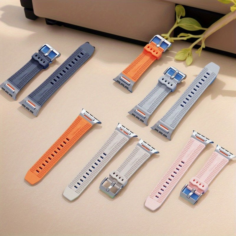 Soft Stretch Silicone Band Compatible with iWatch 38 40 41 42mm Grey - Image 2