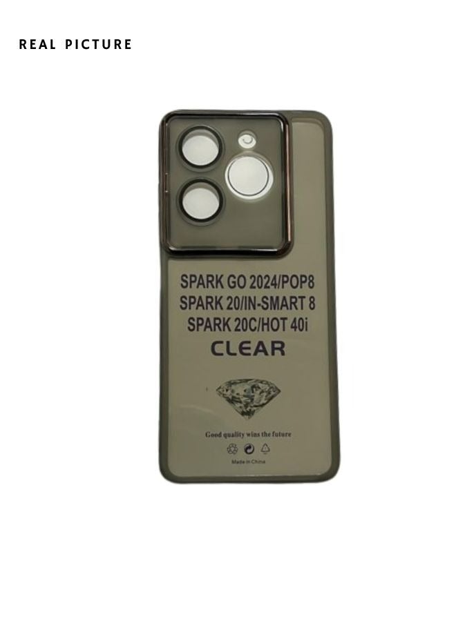 Transparent Silicone case compatible with Infinix Hot 40\Infinix Smart 8\Tecno Spark Go 2024  - Image 1