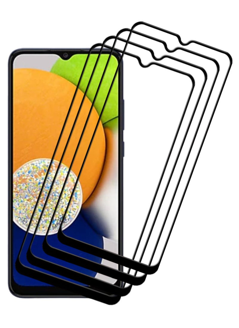 ACLIX 4 Pieces Antistatic ESD Dustproof Premium Quality High Definition Tempered Glass Screen Protector Designed For Samsung Galaxy A03 - Image 1