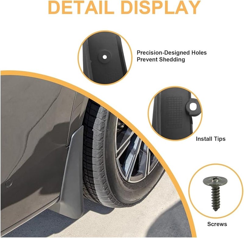 الواقيات الطينية السوداء المتوافقة لسيارات بي إم دبليو X5 M Sport G05 2019-2024 الأمامية والخلفية - Image 5