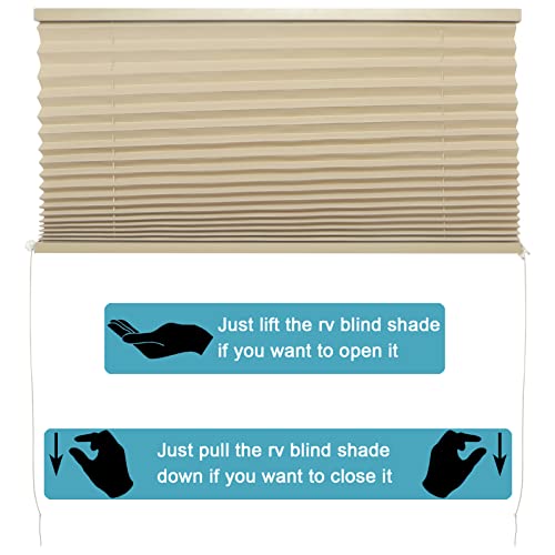 NOVINO RV Shades for Camper Window,RV Blinds Camper Blinds for Travel Trailers,Motorhome Pleated Window Shades-26 W x 38" L - Image 5