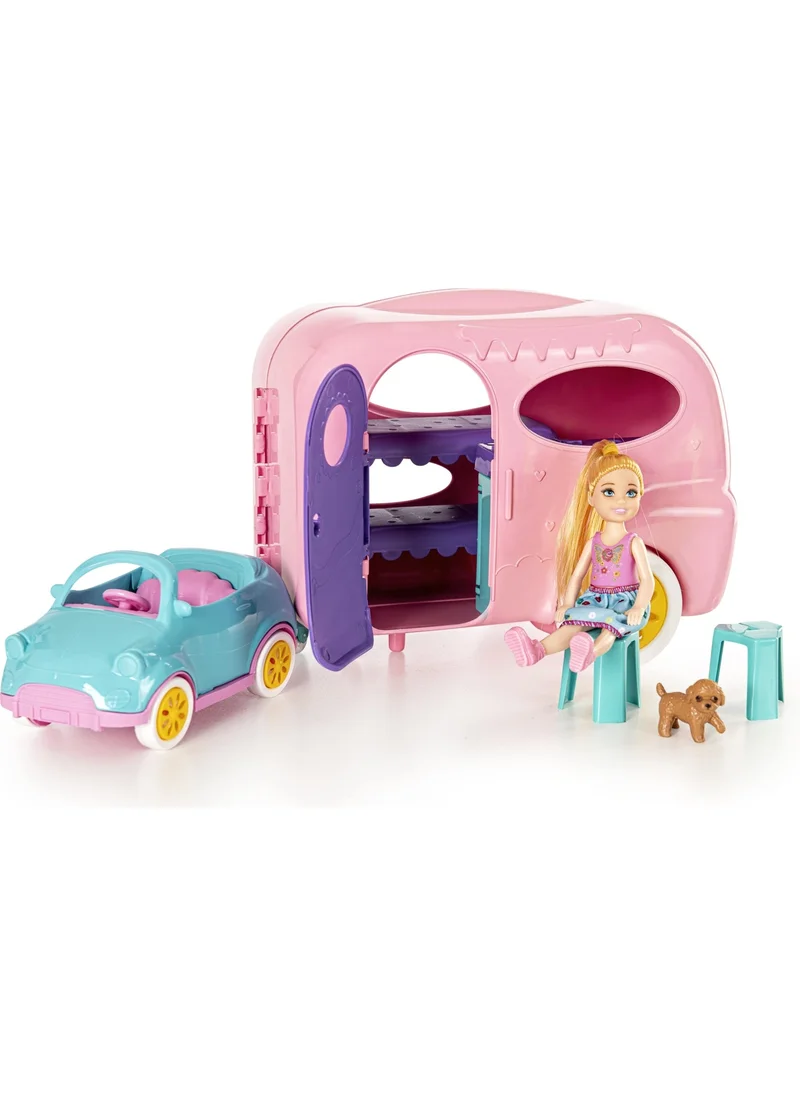 NeUygun Mira Play Set Mira Play Caravan Play Set Play Caravan with Baby Frictional Toy Caravan