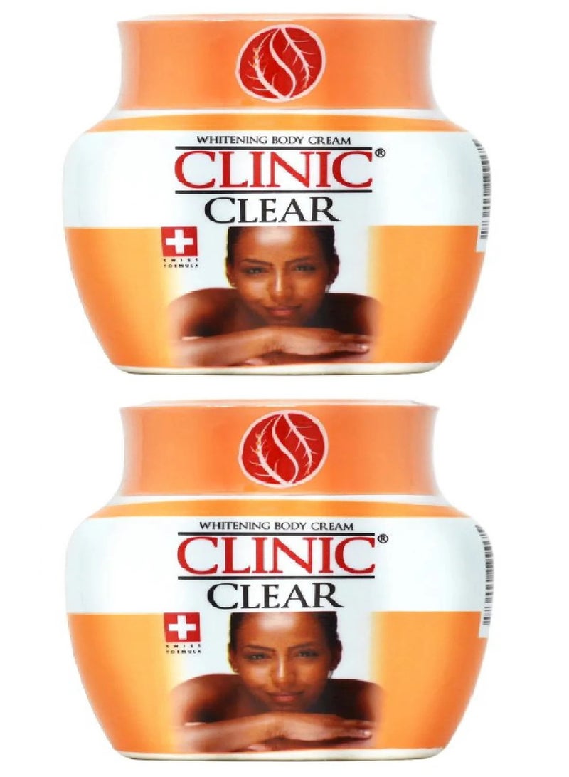 Clinic Clear 2peces of Whitening Body Cream 2X330 gramsml - Image 1