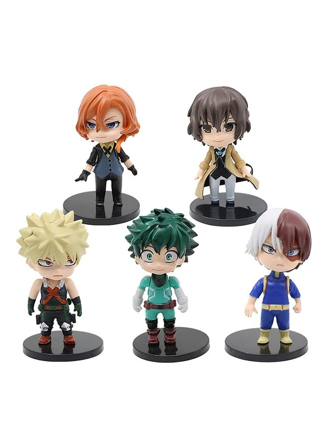 5-Pieces My Hero Academia Action Figure Cake Topper Play Cake Decorations - Image 1