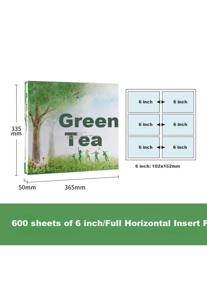 Ncl Zhonglin Insert Pocket Photo Al 600 Sheets 6 Inch / Large Capacity Children's Insert Page Al / Baby Commemorative Al Thin Photo Book Green Years Nhfp-766637 - Image 2