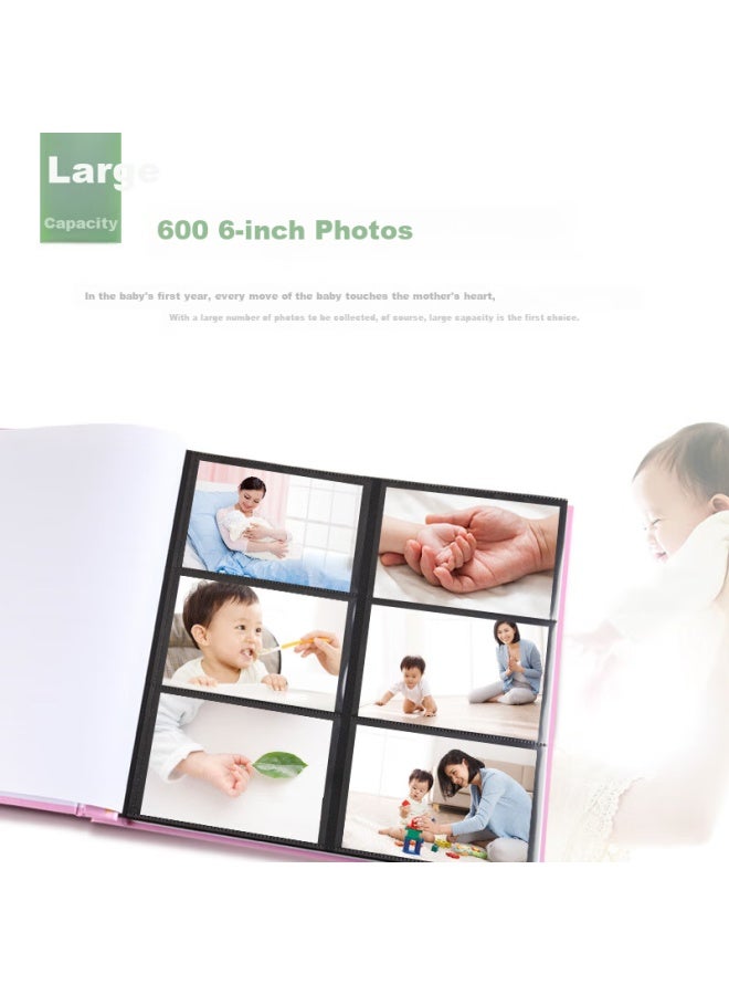 Ncl Zhonglin Insert Pocket Photo Al 600 Sheets 6 Inch / Large Capacity Children's Insert Page Al / Baby Commemorative Al Thin Photo Book Green Years Nhfp-766637 - Image 3