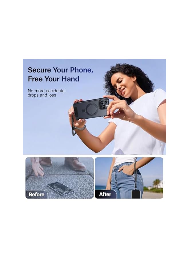 Green Tiger Phone Wrist Strap, Universal Adjustable Hand Wrist Strap Lanyard for iPhone 16 and Most Smartphones, Multifunctional Patch Lanyard with Phone Tether Tab for Women and Men, Space Gray - Image 2