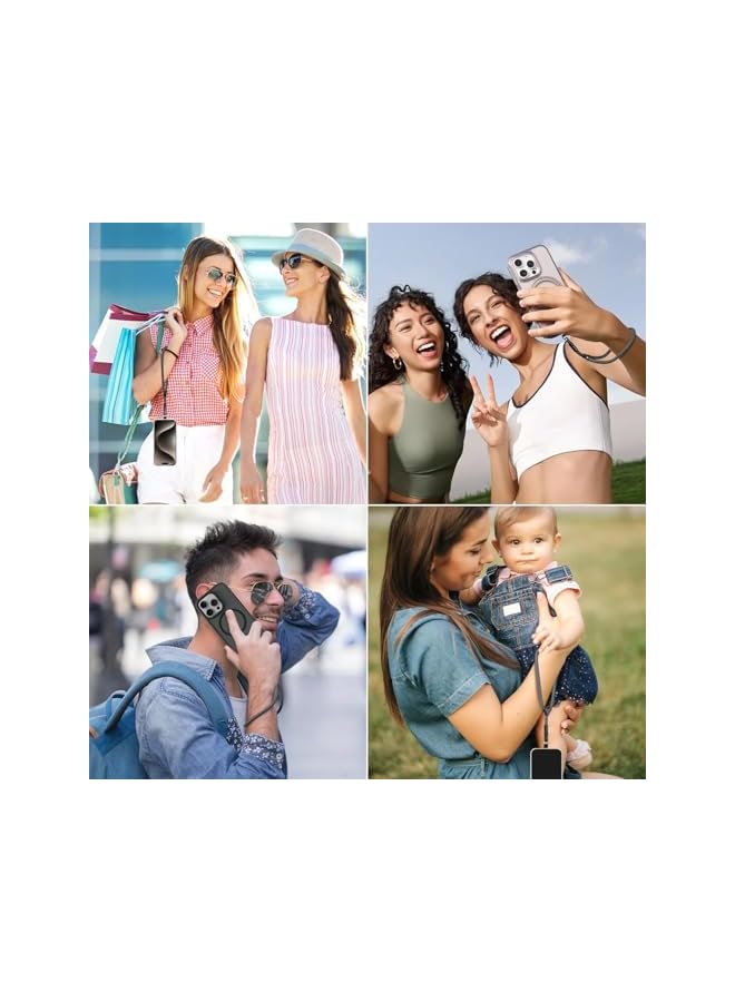 Green Tiger Phone Wrist Strap, Universal Adjustable Hand Wrist Strap Lanyard for iPhone 16 and Most Smartphones, Multifunctional Patch Lanyard with Phone Tether Tab for Women and Men, Space Gray - Image 5