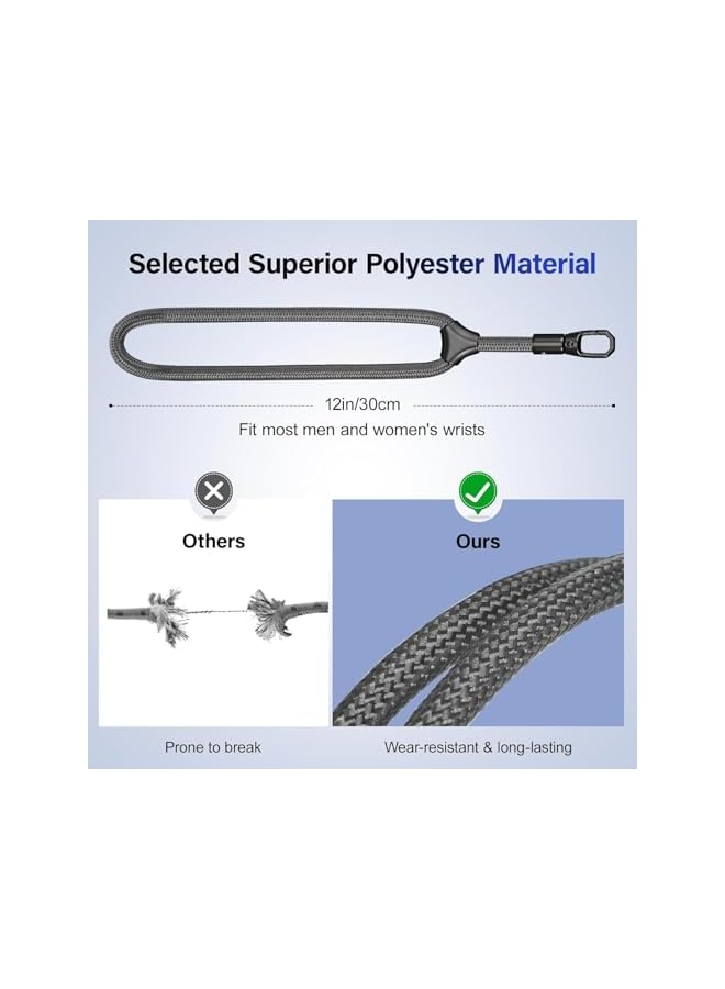 Green Tiger Phone Wrist Strap, Universal Adjustable Hand Wrist Strap Lanyard for iPhone 16 and Most Smartphones, Multifunctional Patch Lanyard with Phone Tether Tab for Women and Men, Space Gray - Image 4