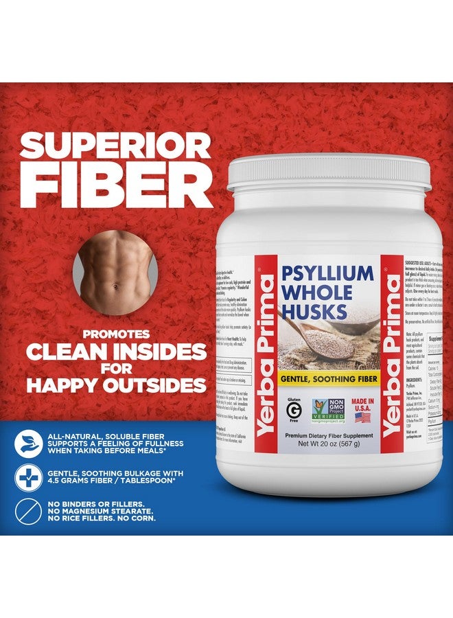 يربا بريما مكمل غذائي من ألياف يربا بريما بقشرة سيلليوم كاملة - تطهير القولون - صحة الأمعاء - نباتي، غير معدل وراثيًا، خالٍ من الغلوتين - 20 أونصة - Image 3