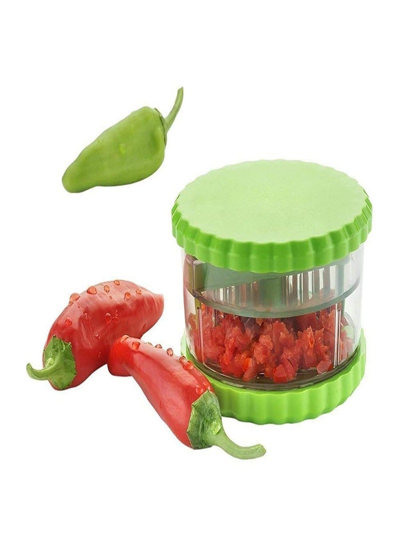 Ekdant EKDANT Multi Crusher Chopper Manual Vegetable Fruit and Garlic Chopper with Stainless Steel Blades Easy to Use for Quick Food Prep Portable Kitchen Tool  - Image 2