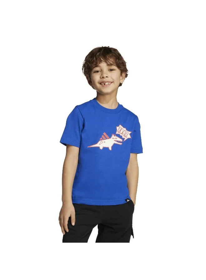 Adidas Lk Adiraptor T Blue Training T-Shirts For Kids 3-4Y