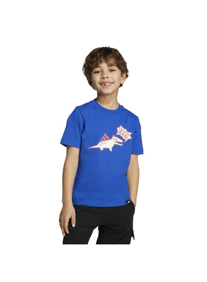 Adidas Lk Adiraptor T Blue Training T-Shirts For Kids 3-4Y - Image 2