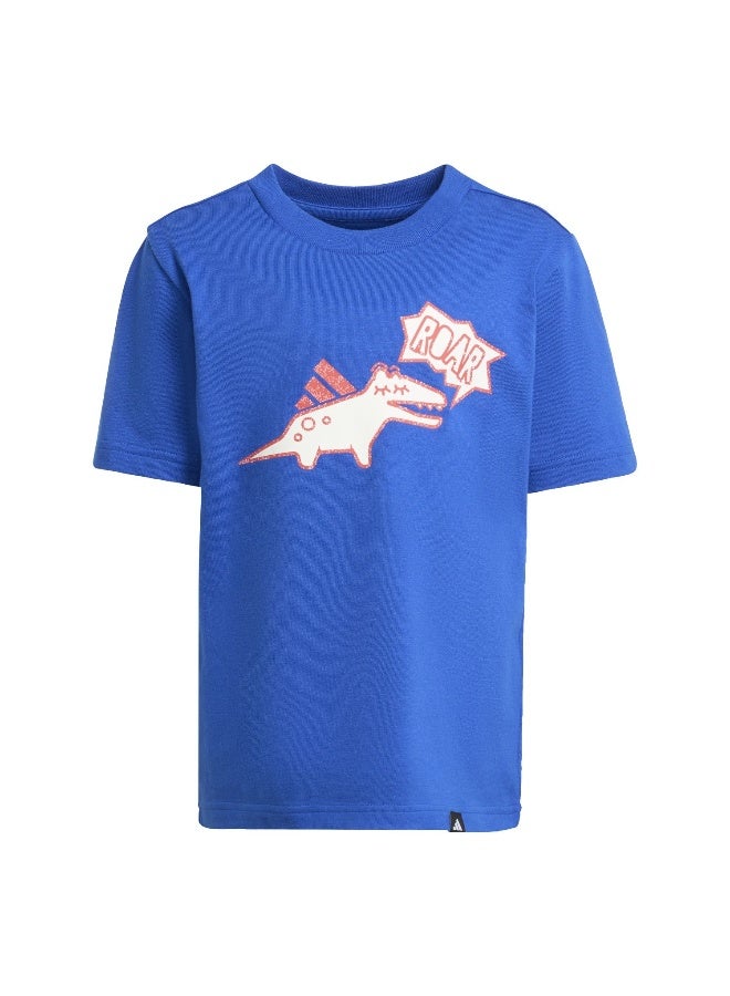 Adidas Lk Adiraptor T Blue Training T-Shirts For Kids 3-4Y - Image 1