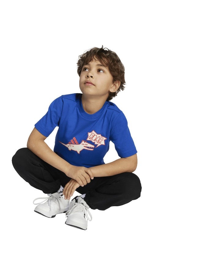 Adidas Lk Adiraptor T Blue Training T-Shirts For Kids 3-4Y - Image 5