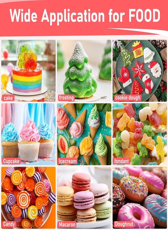 Cherrysea Gel Food Coloring Set - 8 Colors Concentrated Gel Based Food Color Food Grade Dye Flavorless Vibrant Edible Food Coloring for Cake Cookie Decorating Easter Egg Icing Fondant Baking Macaron - 6g/Bottle - Image 3