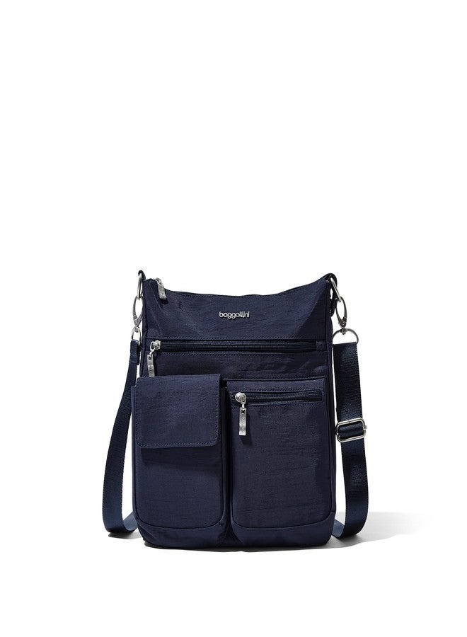 Baggallini Modern Everywhere Slim Crossbody, French Navy, One size - Image 1