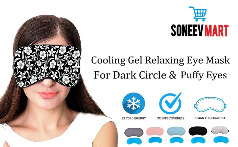 Luxurious Gel Eye Mask for Soothing Relaxation and Stress Relief Reusable and Cold Therapy Ideal for Puffy Eyes Dark Circles Headache Relief PACK OF 2 - Image 3