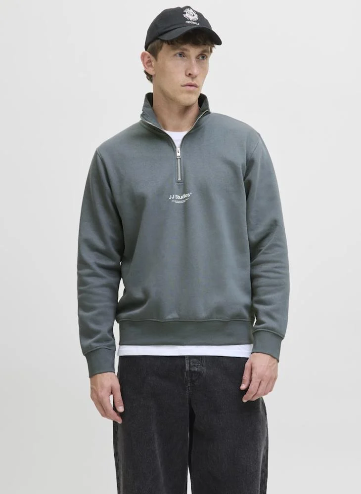 JACK & JONES Jjesoho Quarter Zip Sweatshirt