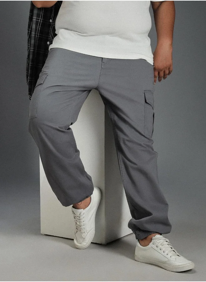 هاي ستار Men Charcoal Trousers