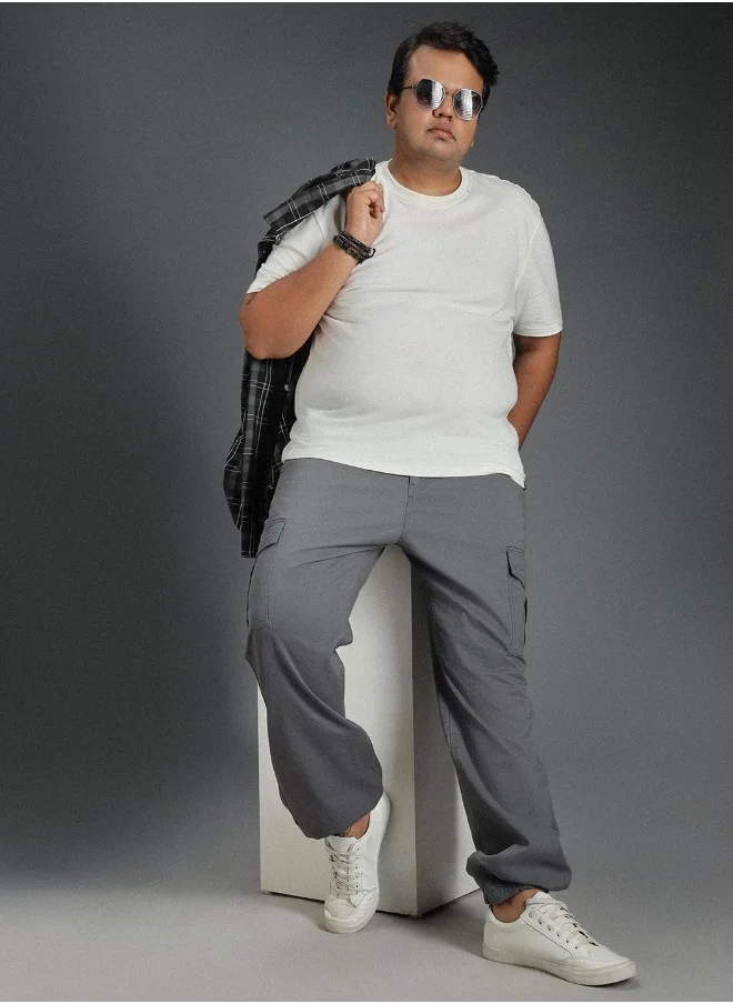 هاي ستار Men Charcoal Trousers