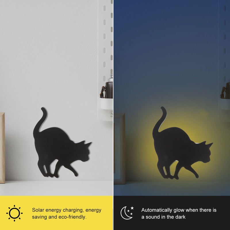1pc Lovely Cat Shaped Control Light Control Night Light Wall Lamp - Image 5