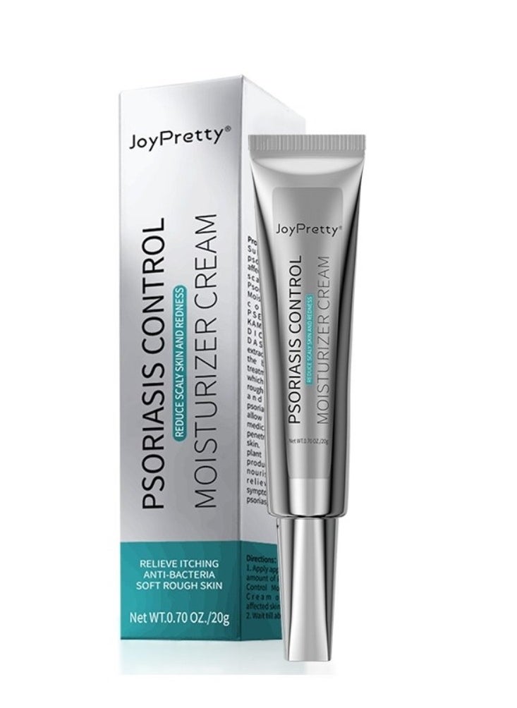 JoyPretty كريم مرطب للتحكم في الصدفية وتقليل تقشر الجلد واحمراره باستخدام كريم عشبي طبيعي لعلاج الأكزيما والتهاب الجلد والصدفية والبهاق وأمراض الجلد (20 جرام)  - Image 1