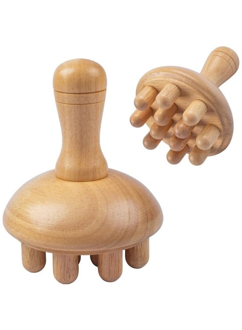 كيلا جهاز تدليك للجسم على شكل فطر خشبي، أداة تدليك يدوية خشبية، مضادة للسيلوليت، تصريف لمفي، تخفيف توتر العضلات للاستخدام الكامل للجسم - Image 1