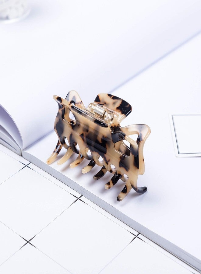 Prettyou Hair Claw Clip 3.3 Inches Medium Size Celluloid French Design Barrettes Tortoise Shell Fashion Accessories for Women (B) - Image 3