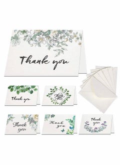 Y&D Thank You Cards Pack RiveDa Leaf with Envelopes Floral Greeting Multipack Notes 36PCS for Wedding Baby & Bridal Shower Anniversary 6 Design 4 x inch Blank  - Image 1