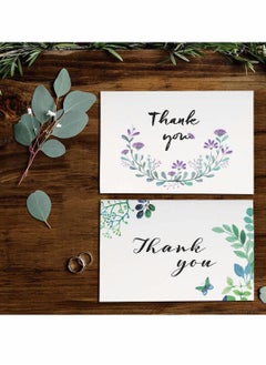 Y&D Thank You Cards Pack RiveDa Leaf with Envelopes Floral Greeting Multipack Notes 36PCS for Wedding Baby & Bridal Shower Anniversary 6 Design 4 x inch Blank  - Image 3
