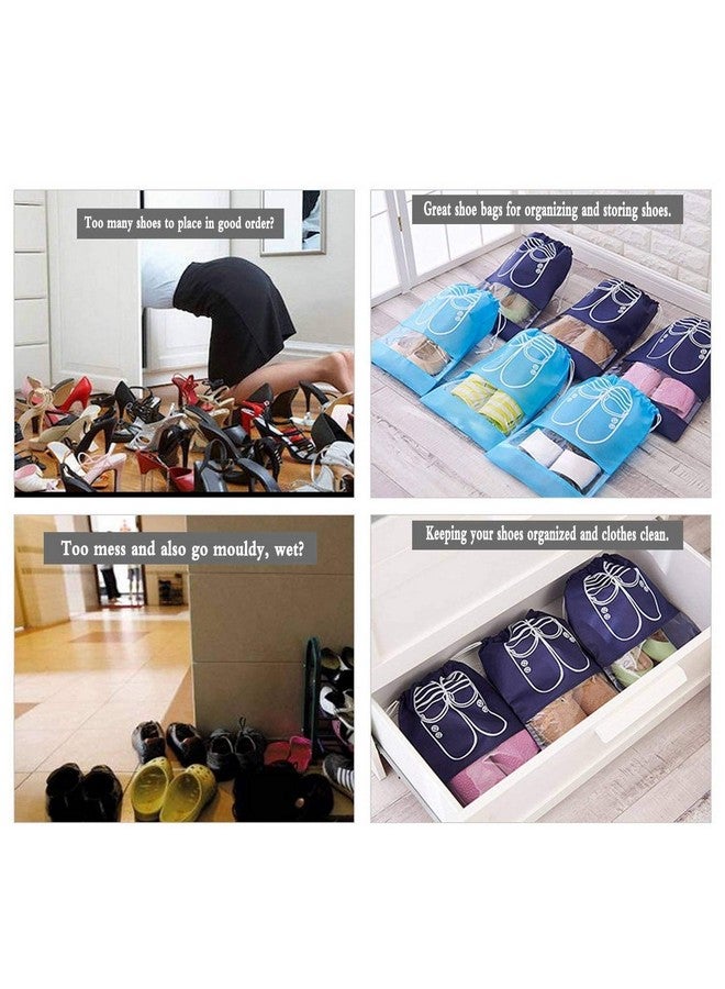 Lify حقائب أحذية السفر من ليفي، حقائب توت أحذية سفر محمولة غير منسوجة - منظمات التعبئة للرجال والنساء - أسود (12 قطعة) + بيج (12 قطعة) - حزمة ضخمة مكونة من 24 قطعة - Image 5