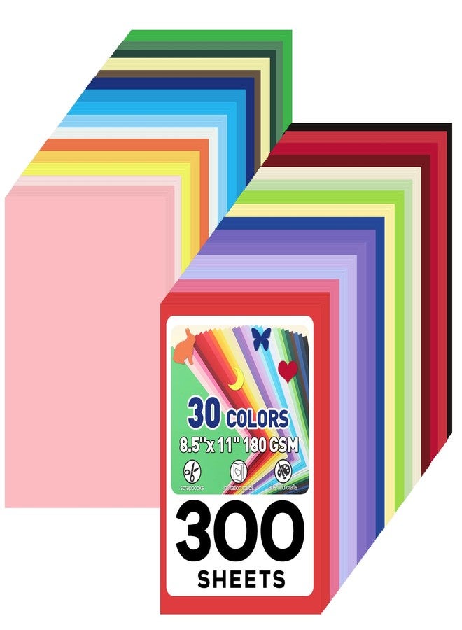 MAXECHO 8.5" X 11" Colored Cardstock Paper Bulk 300 Sheets 30 Assorted Colors Construction Paper Card Stock Printer Paper for DIY Crafts, Cricut Card Making, Party Decor, Kids School Supplies, 180 GSM - Image 1