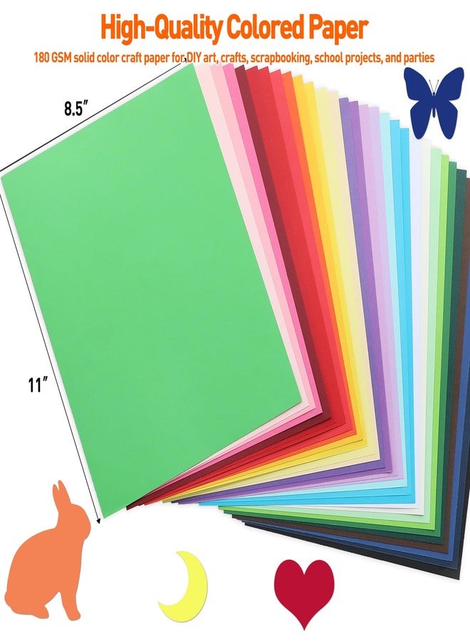 MAXECHO 8.5" X 11" Colored Cardstock Paper Bulk 300 Sheets 30 Assorted Colors Construction Paper Card Stock Printer Paper for DIY Crafts, Cricut Card Making, Party Decor, Kids School Supplies, 180 GSM - Image 3