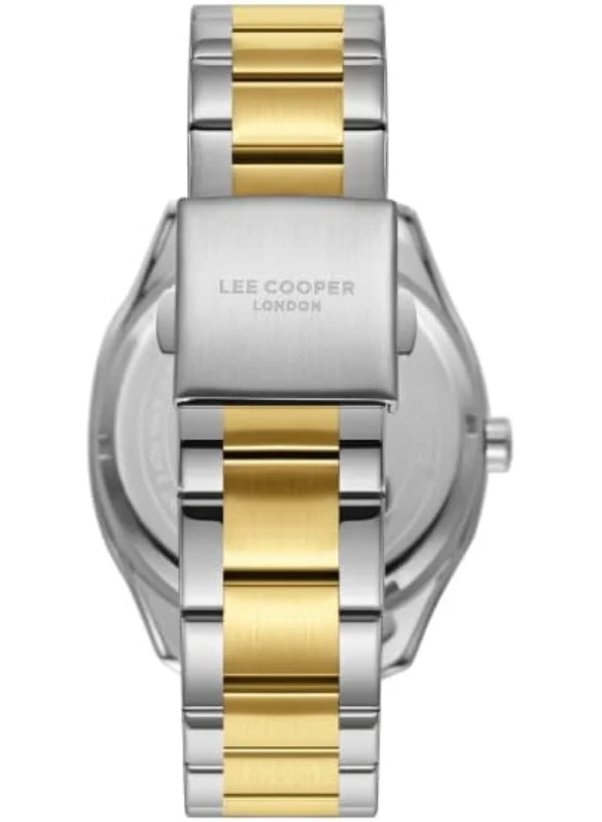 لي كوبر LEE COOPER LC08007.270 Men Analog Display Watch & Metal Strap Silver/Gold