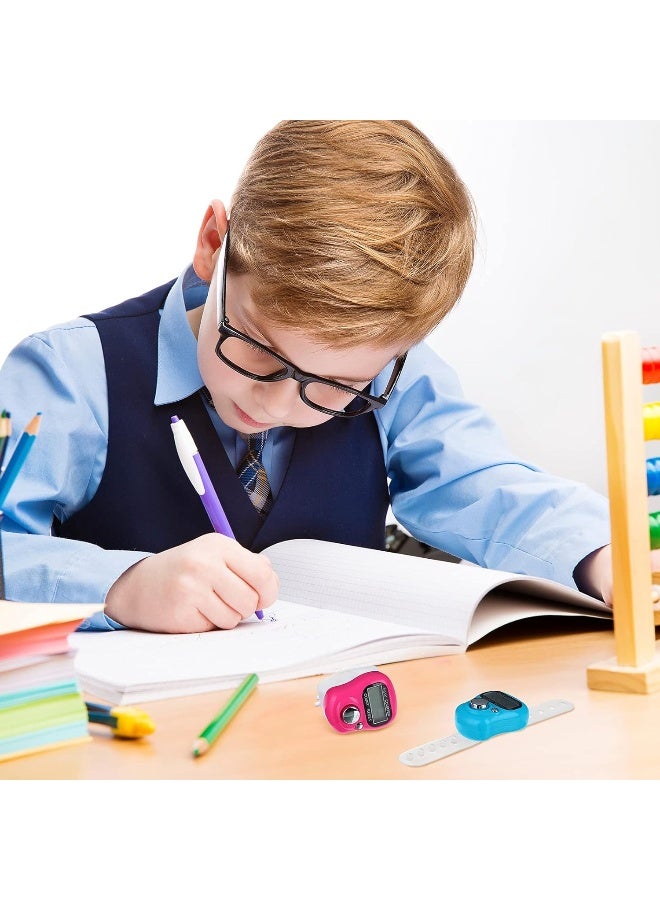 TOODOO Finger Tally Counter 5 Digit Display Counter Clicker Resettable Lap Counter Handheld Number Click Counter Electronic Finger Counter Hand Tally Counter with Ring for Golf 8 Colors - Image 2