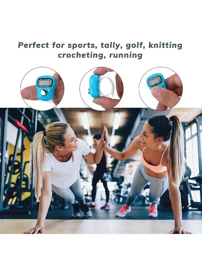 TOODOO Finger Tally Counter 5 Digit Display Counter Clicker Resettable Lap Counter Handheld Number Click Counter Electronic Finger Counter Hand Tally Counter with Ring for Golf 8 Colors - Image 3