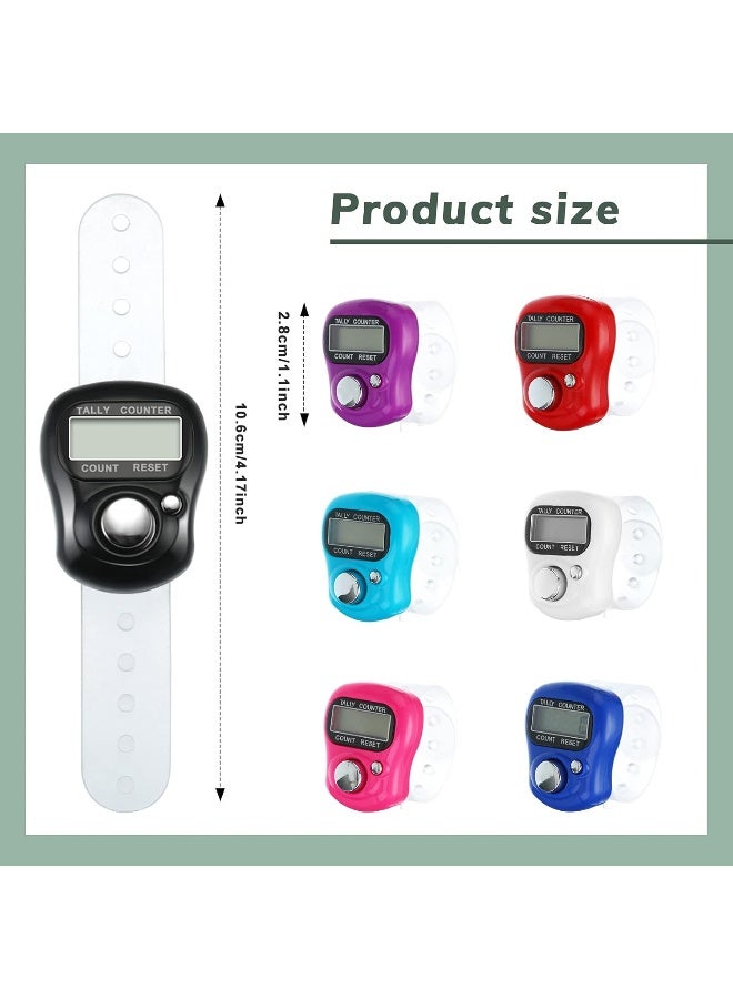 TOODOO Finger Tally Counter 5 Digit Display Counter Clicker Resettable Lap Counter Handheld Number Click Counter Electronic Finger Counter Hand Tally Counter with Ring for Golf 8 Colors - Image 5